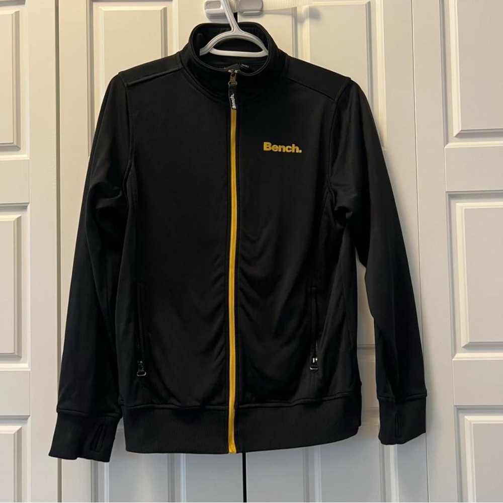 Bench Kids Track Jacket | Black‎ Yellow Zip | Size 13–14 YRS